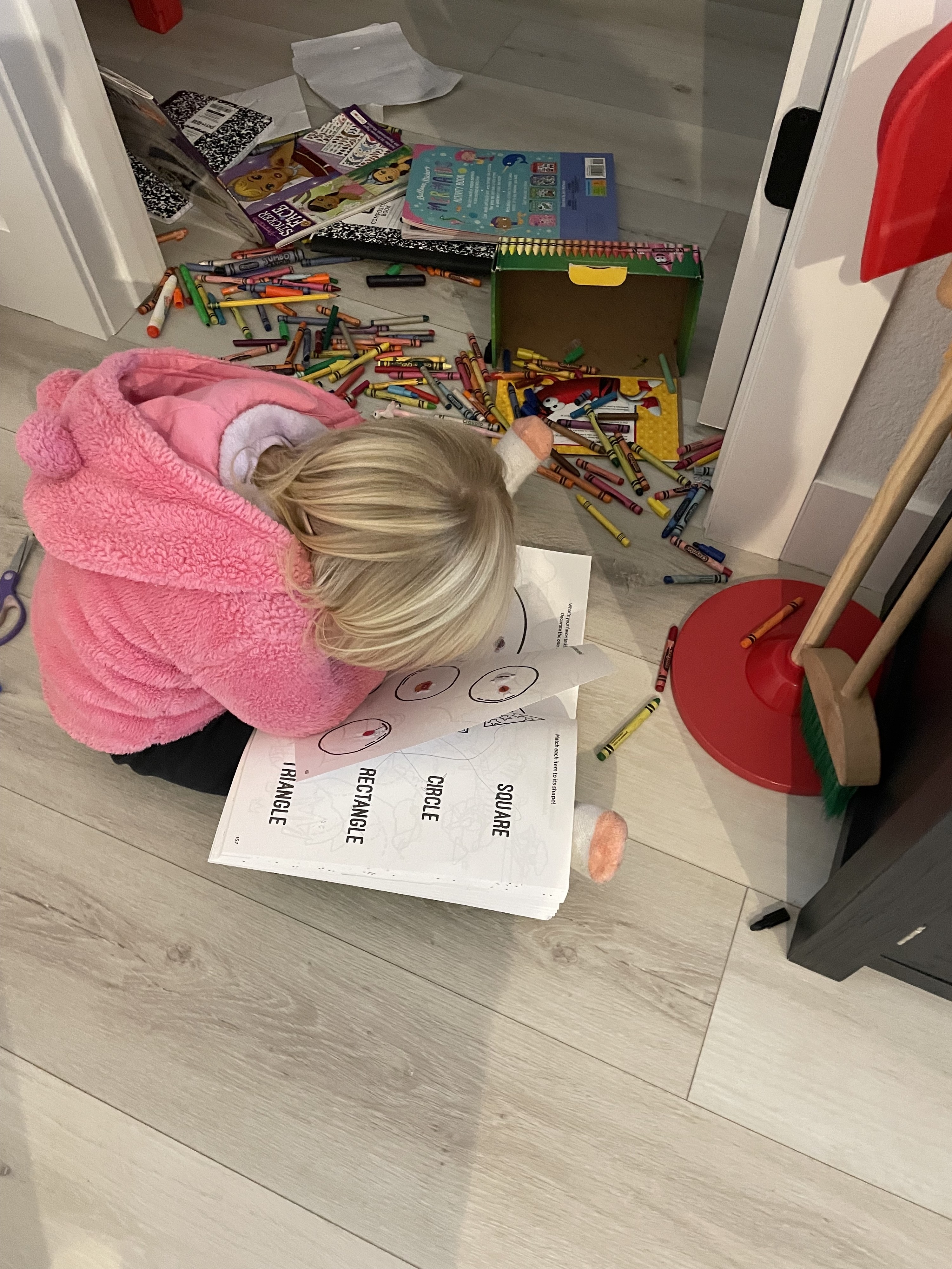The author's daughter coloring